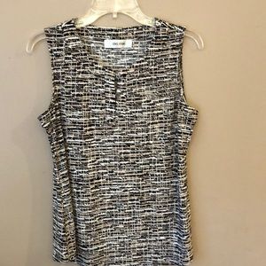 Jones Studio Tank. Size M black/taupe/cream